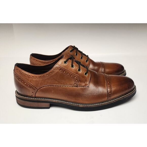 Nunn Bush Men\'s Overland Cap Toe Oxford Tan Nubuck Brown Dress Shoes Size 12M main image 11